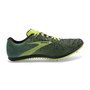 Brooks Mach 19 Mens Racing Shoes Black/Yellow/Green | USA-NWD789523